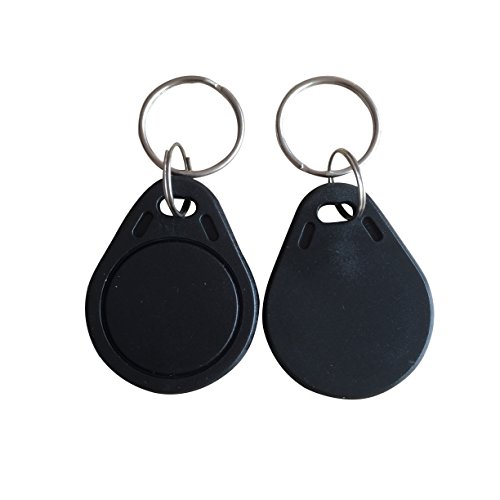 YARONGTECH® ISO14443A RFID Schlüsselanhänger 13.56MHz schwarz Nähe ABS IC Tags NFC MIFARE Classic 1K Tag für Zugriff Controll (100 Stück) von YARONGTECH