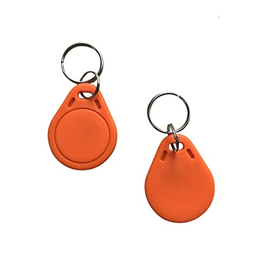 YARONGTECH® MIFARE Classic 1K RFID Schlüsselanhänger Tag 13.56MHz ISO14443A Orange -10pcs von YARONGTECH