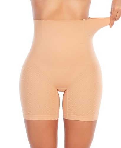 YARRCO Bauchweg Unterhose Damen Shapewear Miederhose Hohe Taille Miederpants (Beige-Shape, L) von YARRCO