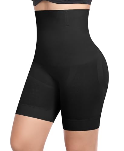 YARRCO Bauchweg Unterhose Damen Shapewear Miederhose Body Shaper Miederpants Hohe Taille Leggings Figurformende Unterwäsche (Schwarz, M) von YARRCO