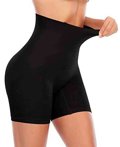 YARRCO Bauchweg Unterhose Damen Shapewear Miederhose Hohe Taille Body Shaper Unterwäsche Nahtlose Leggings Miederpant (Schwarz-Wabenbeine, M) von YARRCO