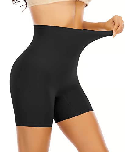 YARRCO Bauchweg Unterhose Damen Leicht Formende Shapewear Nahtlose Miederhose Hohe Taille Body Shaper Unterwäsche Leggings Miederpants (Schwarz-Schwachformen, M) von YARRCO