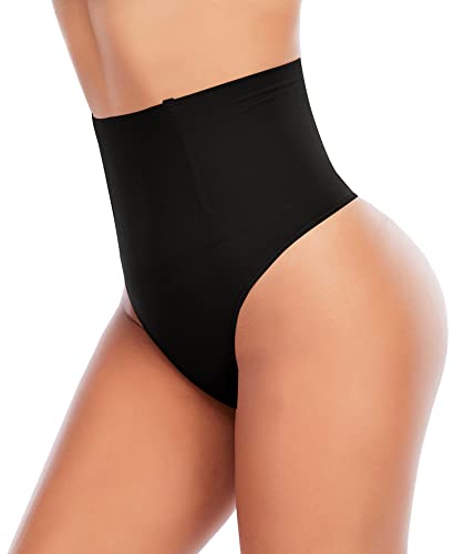 YARRCO Damen Bauchweg Unterhose Slips String Tanga Shapewear Miederhose Body Shaper Miederslips Figurformende Unterwäsche (Schwarz, 2XL) von YARRCO