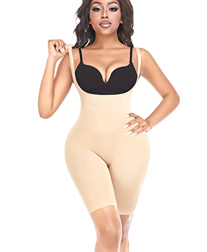 YARRCO Shapewear Damen Body Shaper Bauchweg (Beige+Miederhose, L) von YARRCO