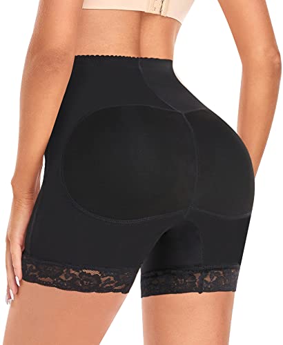 YARRCO Damen Po Push Up Unterhose Bauchweg Butt Lifter Miederhose Hoch Taille Shapewear Figurformende Miederpants Hip Enhancer (Schwarz, 2XL) von YARRCO