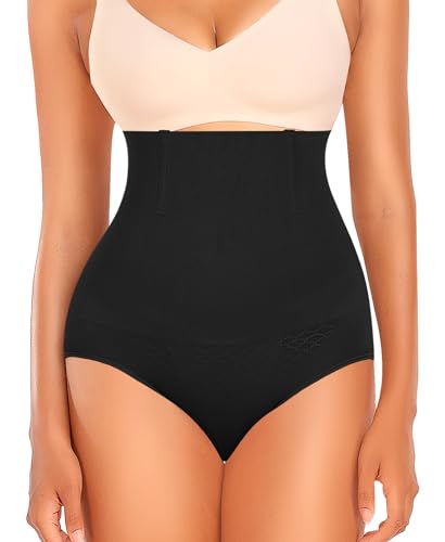 YARRCO Nahtlose Miederslips Damen Bauchweg Unterhose Hohe Taille Shapewear Miederhose Figurformende Unterwäsche (Schwarz-Shape, S) von YARRCO