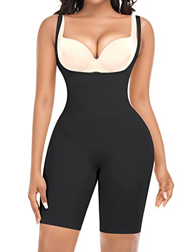 YARRCO Shapewear Damen Body Shaper Bauchweg Shaping Bodysuits Figurformende Unterwäsche Miederbody Miederhose (Schwarz, M) von YARRCO