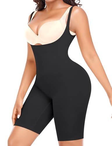 YARRCO Shapewear Damen Body Shaper Bauchweg Shaping Bodysuits Figurformende Unterwäsche Miederbody Miederhose (Schwarz, XL) von YARRCO