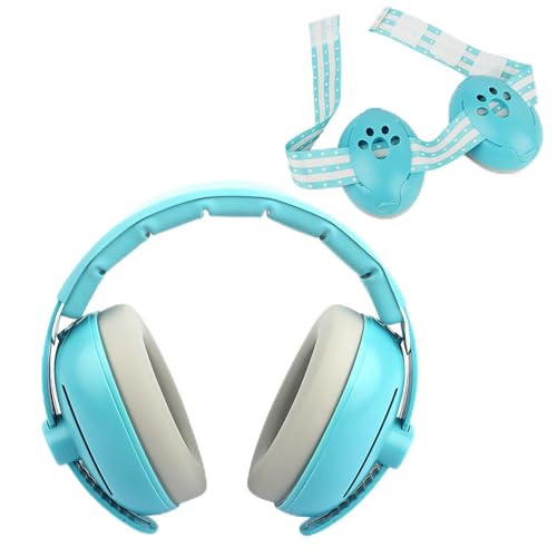 YARVPUV Baby Ohrenschützer,2 in1 Gehörschutz Baby Kopfhörer (0-4 Jahre), Kopfhörer Lärmschutz, Verstellbares Kopfband & leichte ABS-Schale,Blau von YARVPUV