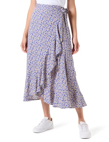 Y.A.S Damen YASALIRA HW Long WRAP Skirt S. NOOS Rock, Bluing/AOP:Ditsy Flower, XL Y.A.S Damen YASALIRA HW Long WRAP Skirt S. NOOS Rock, Bluing/AOP:Ditsy Flower, XL von YAS