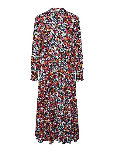 Y.A.S Damen YASALIRA LS Long Shirt Dress S. NOOS Maxikleid, Garden Topiary/AOP:SMALL Flower Print, Small von YAS