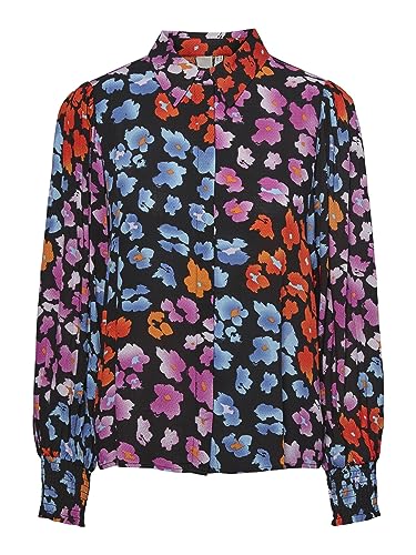 Y.A.S Damen YASALIRA LS Shirt S. NOOS Bluse, Black/AOP:LIRO Print, M von YAS