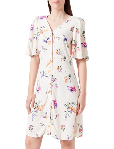 Y.A.S Damen YASASINA SS Dress S. NOOS Kleid, Whitecap Gray/AOP:Botanica Print, XS von YAS