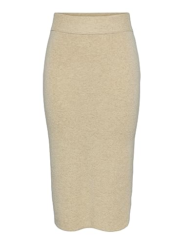 Y.A.S Damen YASASSI HW MIDI Knit Skirt S. NOOS Rocke, Birch, L von YAS