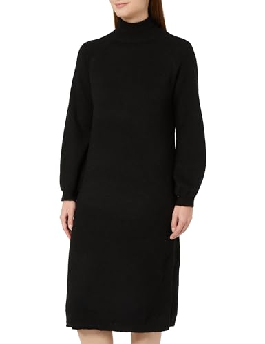 Y.A.S Damen YASBALIS LS Funnel Knit Dress S. NOOS Strickkleid, Black, Small von YAS