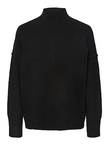 Y.A.S Damen YASBALIS LS HIGH Neck Knit S. NOOS Strickpullover, Black, Large von YAS