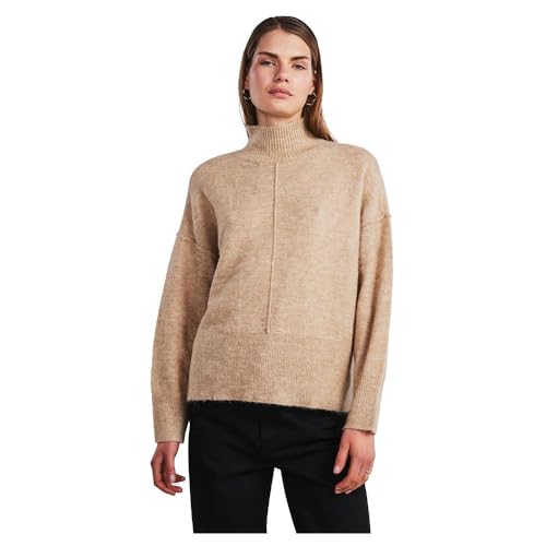 Y.A.S Damen YASBALIS LS HIGH Neck Knit S. NOOS Strickpullover, Nomad, Large von YAS