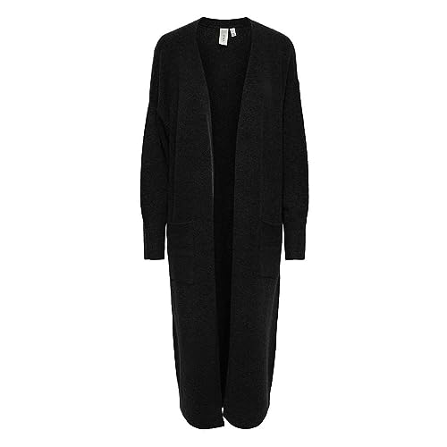 Y.A.S Damen YASBALIS LS Long Knit Cardigan S. NOOS Strickjacke, Black, Large von YAS