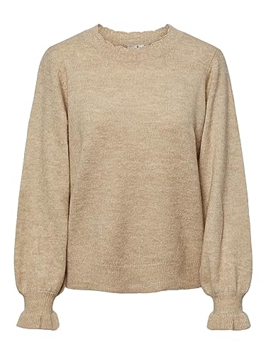Y.A.S Damen YASBALIS LS O-Neck Knit Pullover S. NOOS Strickpullover, Nomad, XXL von YAS