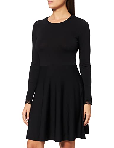 Y.A.S Damen YASBECCO LS Knit Dress S. NOOS Strickkleid, Black, L von YAS