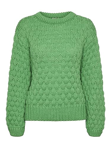 Y.A.S Damen YASBUBBA LS Knit Pullover S. NOOS Strickpullover, Classic Green, Small von YAS