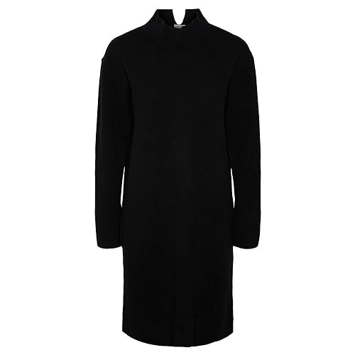 Y.A.S Damen YASEMILIE LS HIGH Neck Knit Dress S.NOOS Strickkleid, Black, Small von YAS