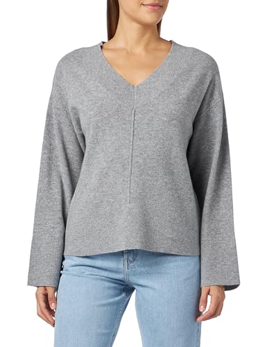Y.A.S Damen YASEMILIE LS V-Neck Knit Pullover S.NOOS Strickpullover, Light Grey Melange, XL von YAS