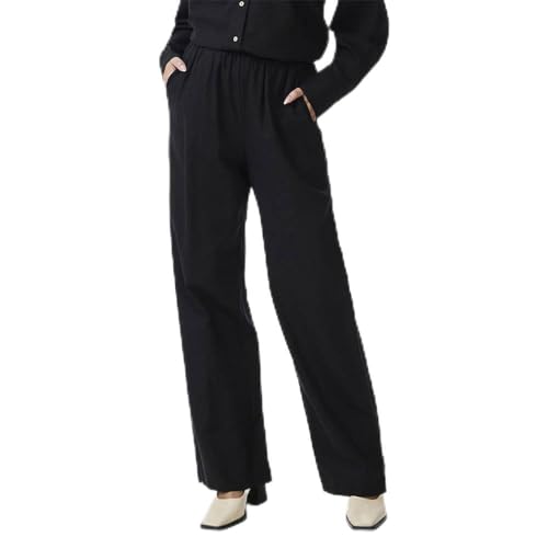 Y.A.S Damen YASFLAXY HW Linen Pant NOOS Stoffhose, Black, M von YAS