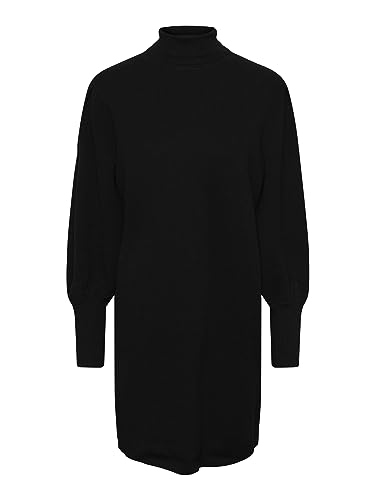 Y.A.S Damen YASFONNY LS ROLL Neck Knit Dress S. NOOS Strickkleid, Black, XXL von YAS