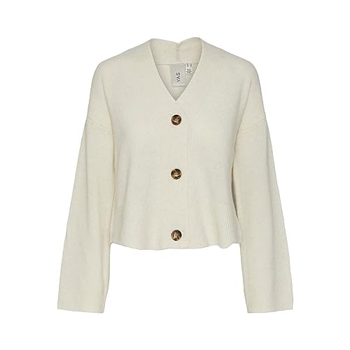 Y.A.S Damen YASFRIDO LS Wide Knit Cardigan S. NOOS Strickjacke, Birch, Small von YAS