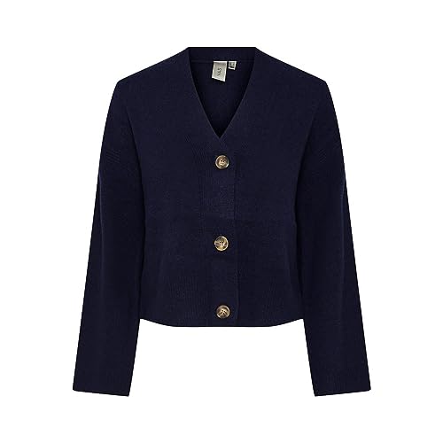 Y.A.S Damen YASFRIDO LS Wide Knit Cardigan S. NOOS Strickjacke, Night Sky, XL von YAS