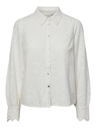 Y.A.S Damen YASHOLI LS Shirt S. NOOS Bluse, Star White, Small von YAS