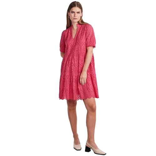 Y.A.S Damen YASHOLI SS Dress S. NOOS Kleid, Raspberry Sorbet, XS von YAS