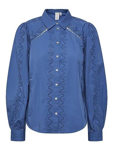 Y.A.S Damen YASKENORA LS Shirt S. NOOS Bluse, Federal Blue, M Y.A.S Damen YASKENORA LS Shirt S. NOOS Bluse, Federal Blue, M von YAS