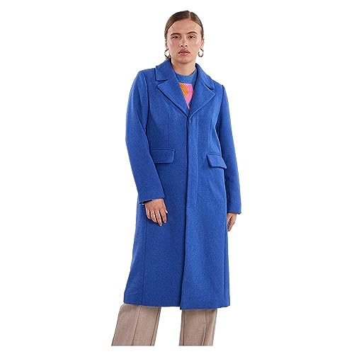 Y.A.S Damen YASLIMA LS Wool Mix Coat S. NOOS Wollmantel, Federal Blue, S von YAS