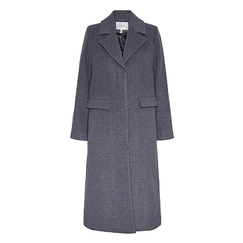 Y.A.S Damen YASLIMA LS Wool Mix Coat S. NOOS Wollmantel, Medium Grey Melange, XL von YAS