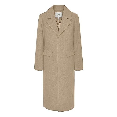 Y.A.S Damen YASLIMA LS Wool Mix Coat S. NOOS Wollmantel, Nomad, XL von YAS