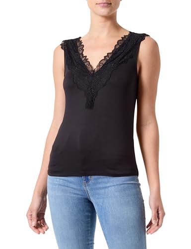 Y.A.S Damen YASLORI SL LACE TOP S. NOOS Spitzentop, Black, X-Large von YAS