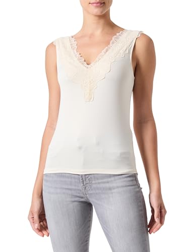 Y.A.S Damen YASLORI SL LACE TOP S. NOOS Spitzentop, Whitecap Gray, XS von YAS
