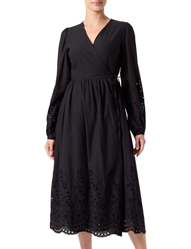 Y.A.S Damen YASLUMA LS Long WRAP Dress S. NOOS Wickelkleid, Black, Medium von YAS