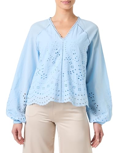 Y.A.S Damen YASLUMA LS V-Neck TOP S. NOOS Langarmbluse, Clear Sky, XS Y.A.S Damen YASLUMA LS V-Neck TOP S. NOOS Langarmbluse, Clear Sky, XS von YAS