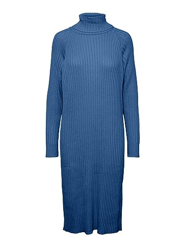 Y.A.S Damen YASMAVI Knit MIDI Rollneck Dress S. NOOS Strickkleid, Federal Blue, Medium von YAS