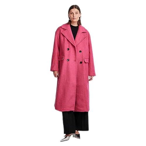 Y.A.S Damen YASMILA LS Wool Mix Coat S. NOOS Wollmantel, Fuchsia Purple, M von YAS