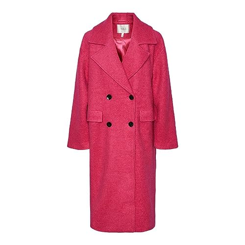 Y.A.S Damen YASMILA LS Wool Mix Coat S. NOOS Wollmantel, Fuchsia Purple, XL von YAS