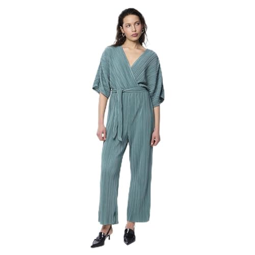 Y.A.S Damen YASOLINDA SS Ankle Jumpsuit S. NOOS Overall, Malachite Green, 42 von YAS
