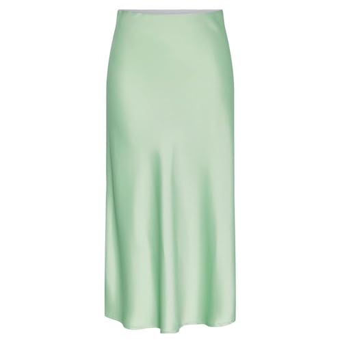 Y.A.S Damen YASPELLA HW MIDI Skirt S. NOOS Rock, Quiet Green, L von YAS