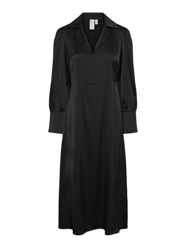 Y.A.S Damen YASPELLA LS Long Dress S. NOOS Kleid, Black, XL von YAS