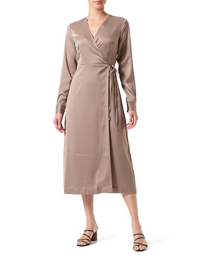 Y.A.S Damen YASPELLA LS WRAP MIDI Dress S. NOOS Wickelkleid, Fungi, Medium von YAS