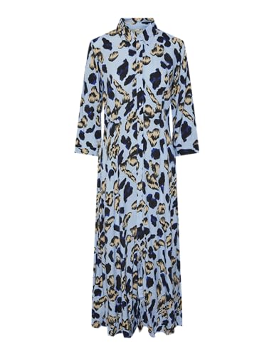 Y.A.S Damen YASSAVANNA Long Shirt Dress S. NOOS Kleid, Clear Sky/AOP:LIRO Print, XL von YAS