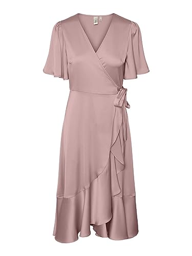 Y.A.S Damen YASTHEA 2/4 MIDI WRAP Dress S. NOOS Wickelkleid, Pale Mauve, Small von YAS
